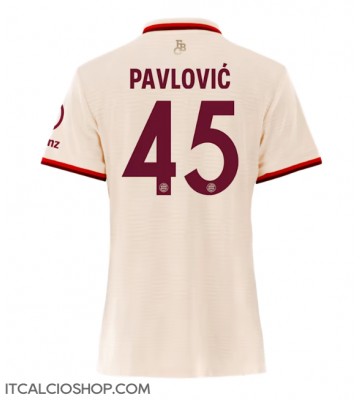 Bayern Munich Aleksandar Pavlovic #45 Terza Maglia Femmina 2024-25 Manica Corta
